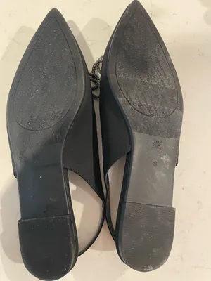 BCBGeneration Black Pointed Slingback Flats with Beaded Bow Accent thumbnail 5