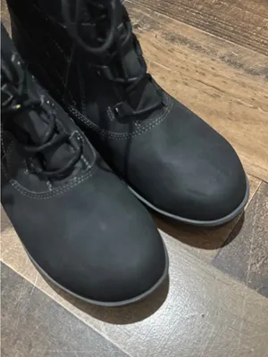 JBU Black Quilted Lace Up & zip Ankle Boots 9 wide new thumbnail 5