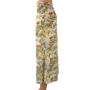 Commense Green Multicolor High Waisted Floral Peasant A Line Midi Skirt Size S thumbnail 2