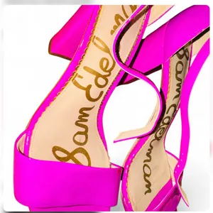 Sam Edelman Hot Pink Patent Ankle Strap Heels Barbiecore Statement Sandals 8M thumbnail 3
