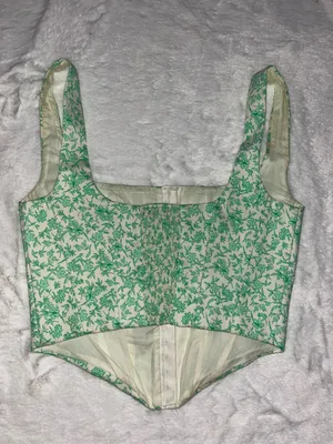 Zara floral corset top thumbnail 3