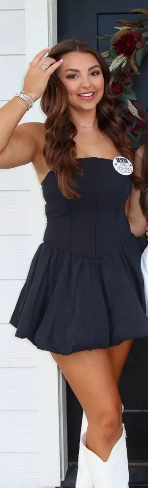 Hemline Black Dress Size M thumbnail 2