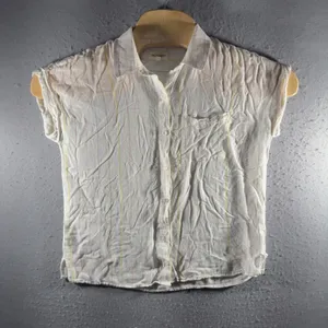 3260 | Thread & Supply Linen Blend Rainbow Stripe Button Down Shirt Women S thumbnail 1