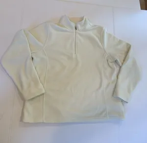 L.L. Bean Women's XL Extra Large Cream Mock Neck Quarter Zip Fleece Pullover thumbnail 1