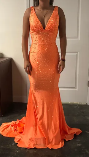 Johnathan Kayne 9213 Crystal Studded Empire Waist Fitted Mermaid Gown thumbnail 1
