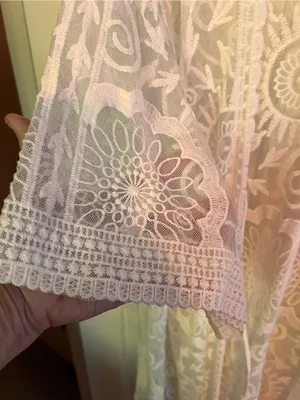 White Lace Embroidered Duster Kimono 2x thumbnail 6