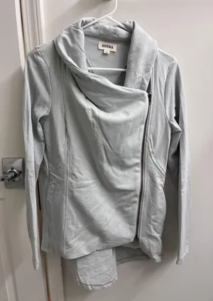 Zip Up Sweat Shirt Gray thumbnail 1