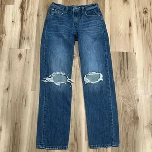 Levi’s Low Pro Straight Jeans Dark Wash Women’s 26 thumbnail 2