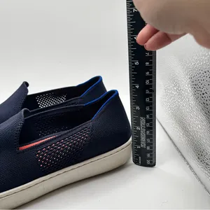 Rothy's The Sneaker Maritime Lattice Stitch Navy Slip On Shoes Women’s 9 EUC thumbnail 6