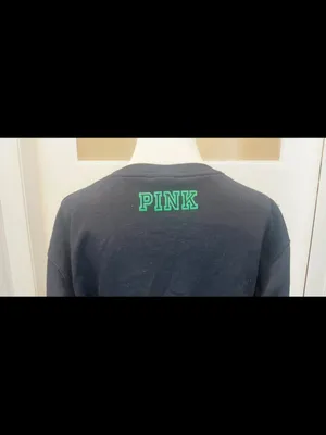 PINK Victoria's Secret We Are Marshall Lace-Up Sweatshirt M thumbnail 5