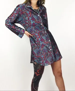 Vintage Paisley Motif Nightshirt | Size M thumbnail 9