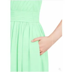 Azazie Molly Mint Bright Green‎ Formal Bridesmaid Dress A6 thumbnail 3