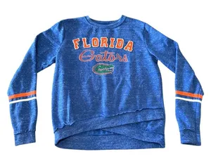 Colosseum Women's Florida Gators Ruffle Sweatshirt in Blue, Size S thumbnail 1
