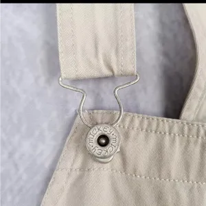 Disney Vintage Y2K Mickey Mouse Embroidered tan shorts Overalls bibs 22 thumbnail 7