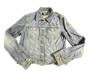 Polo Jeans Co Ralph Lauren Denim Jacket Womens Small Blue Trucker Vintage Y2K thumbnail 1