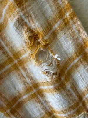 NWT American Eagle Outfitters Mustard Plaid Button-Down Shirt thumbnail 7