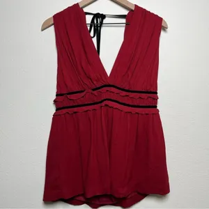 NEW‎ Women 100% SILK Babydoll Indie Fairy Top Large Dark Romantic Whimsigoth thumbnail 2