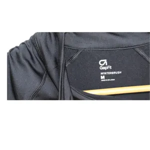 GapFit Women's Sz M Winterbrush Black Long Sleeve with Mock Zip Neck‎ thumbnail 4