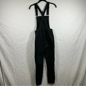Madewell Black Skinny Raw Hem‎ Overalls thumbnail 5