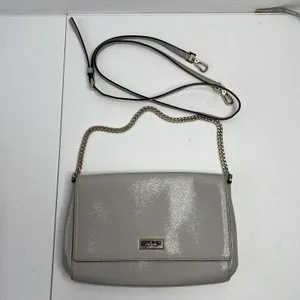 KATE SPADE Laurel Way Greer Crossbody‎ Shoulder Bag Gray Leather Crossbody Strap thumbnail 2