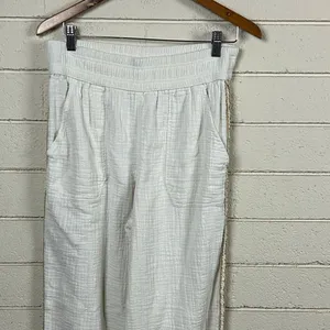 Aerie White Wide Leg Pants size M thumbnail 6