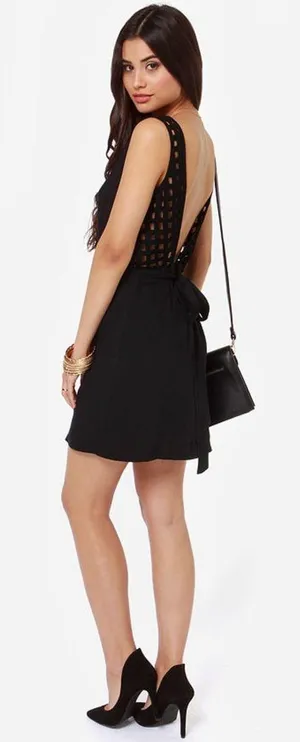 NWT  Exclusive Didn't Start the Fire Black Dress - Medium thumbnail 1