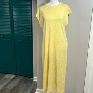The Normal Brand Vintage Slub Tee Dress midi yellow - 100% cotton - XS/S thumbnail 7