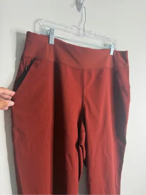 NEW‎ Lands End Women's Active Pull On Pants Straight Leg Terracotta Large Casual thumbnail 6