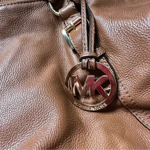 Michael Kors Leather Double Handle Zip Top Purse thumbnail 5