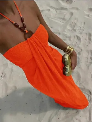 Maxi dress Orange Size M thumbnail 1