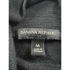 Banana Republic Womens‎ Medium Mock Neck Turtleneck Sweater Classic Preppy Black thumbnail 3