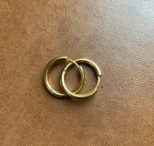 Simple Gold Plated Hoops thumbnail 2