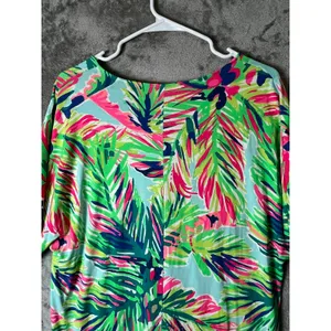 Lilly Pulitzer Island Time Lindley Caftan Shift Dress Small Tropical‎ Resort thumbnail 4