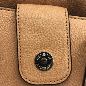 Rebecca Minkoff Peach Tan Pebbled Leather Satchel Bag Purse 🌺🌺 thumbnail 8