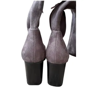 Marc Fisher LTD Grey Faux Suede Over The Knee Block Heel Boots Size 7M thumbnail 6