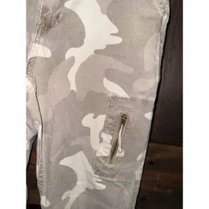Hollister Sz Small S Ultra High Rise Tan Camo Jogger Pants Soft Denim Jeans‎ thumbnail 2