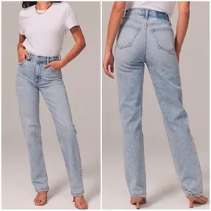 Abercrombie & Fitch Curve Love The 90’s Straight Ultra High Rise Size 25/0 R thumbnail 3
