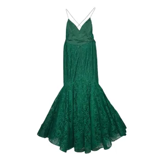 2010s Studio 17 12802 Emerald Beaded Lace Mermaid Prom Gown Open Back Size 8 thumbnail 14