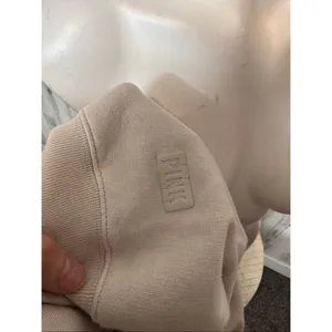 PINK Victoria’s Secret Beige Oversized Fleece Hoodie Women’s XL thumbnail 8