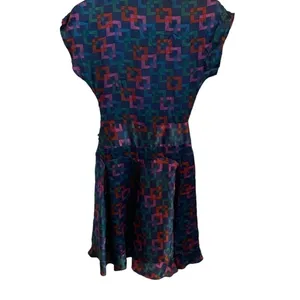 Anthropologie Trovato 100% silk Jewel Tone mini Party dress Spring Summer flirty thumbnail 11