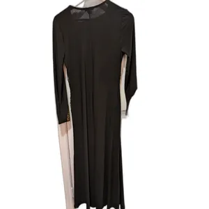 Venus Dress Black Long Sleeve Bodycon Size M With Gold Lace Cutouts thumbnail 7