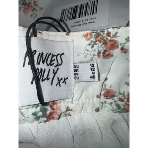 Princess Polly Fowler Maxi Skirt 8 White Floral Tiered Coquette Cottage Boho thumbnail 6