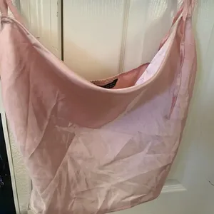Silky baby pink spaghetti strappy top size M thumbnail 2