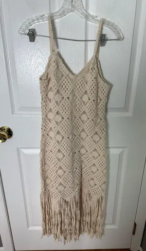 L’agence Haleigh Crochet Cover-Up Dress M thumbnail 7
