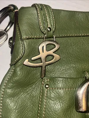 B Makowsky Olive Green Leather Crossbody Silver Hardware With B Hang Tag thumbnail 4