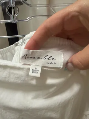 Amable by Mable White Maxi Skirt Size L thumbnail 2