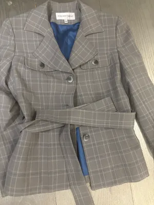 Jones New York Elegant plaid women plaid pantsuit set thumbnail 8