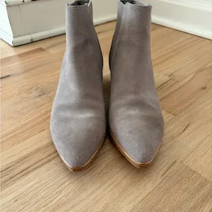 Marc Fisher Taupe Suede Ankle Booties thumbnail 5