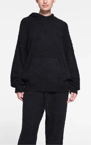 Skims Cozy Unisex Hoodie in Black thumbnail 1