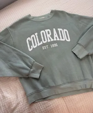 Altar'd State Seafoam Green Colorado Crewneck thumbnail 1